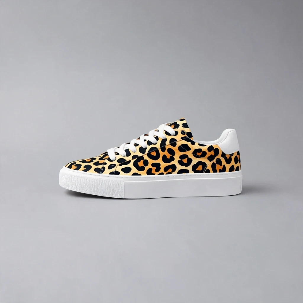 Leopard in a line